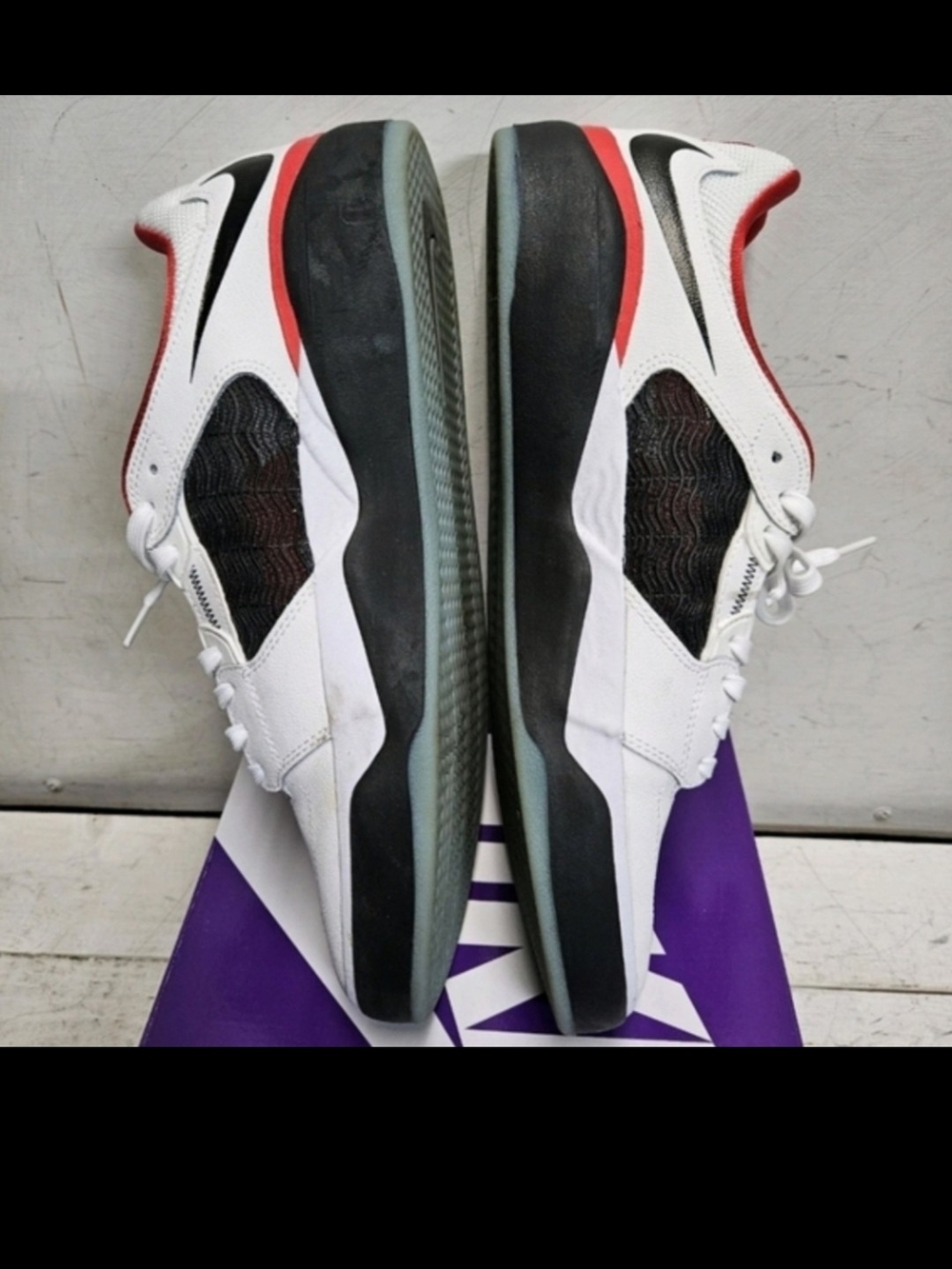 NIKE SB ISHOD PRM L Pro Skate Shoes Mens 11.5 White/Black/Red Chicago Ishod Wair - Picture 8 of 11